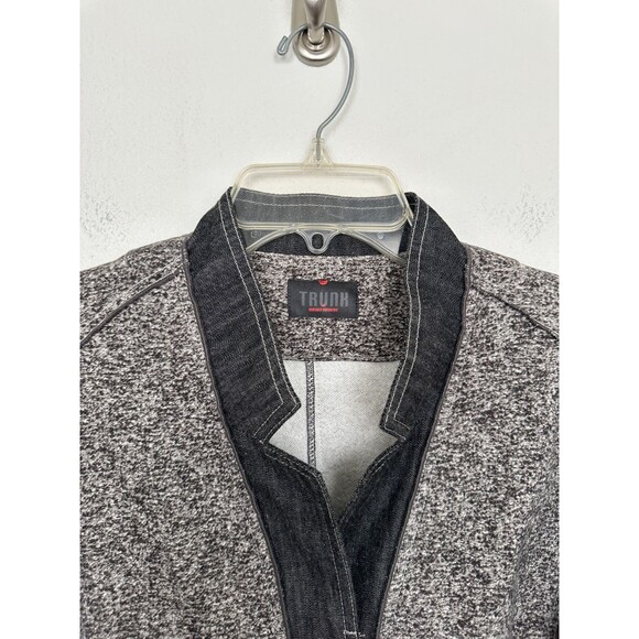 HIROKO KOSHINO TRUNK Heathered Stretch Jacket Snap Button Notch Size 40 - Picture 3 of 12